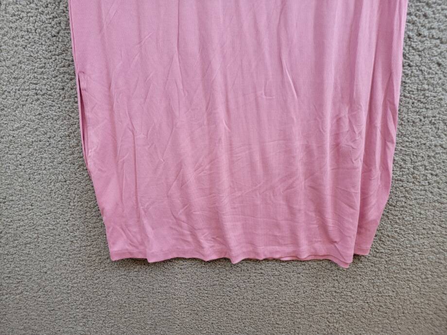 State of Day Ribbed Tank Nightgown Women's M Mauve Orchid Scoop Neck Pullover