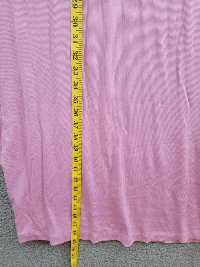 State of Day Ribbed Tank Nightgown Women's M Mauve Orchid Scoop Neck Pullover