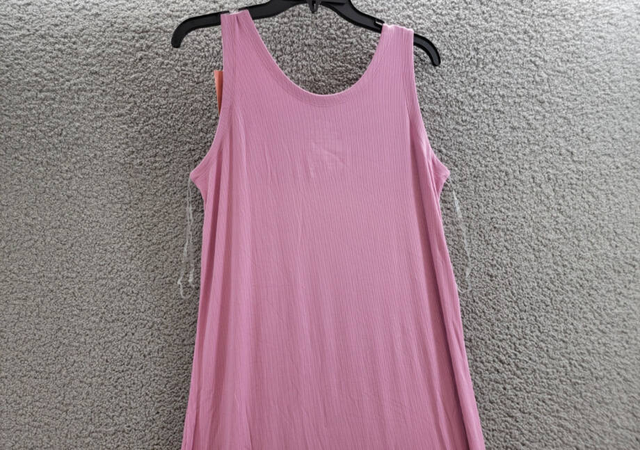 State of Day Ribbed Tank Nightgown Women's M Mauve Orchid Scoop Neck Pullover