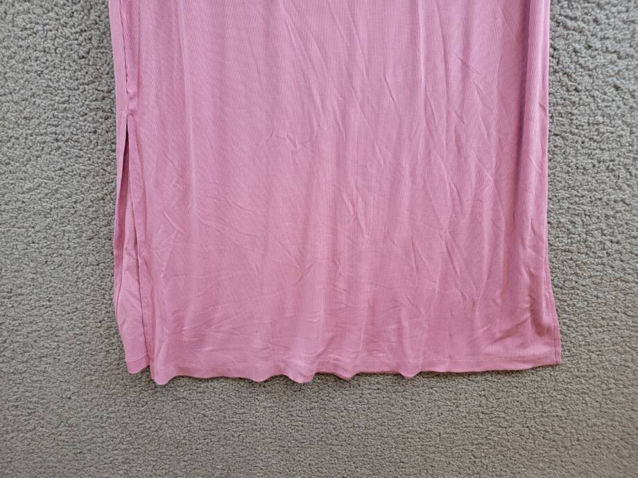 State of Day Ribbed Tank Nightgown Women's M Mauve Orchid Scoop Neck Pullover