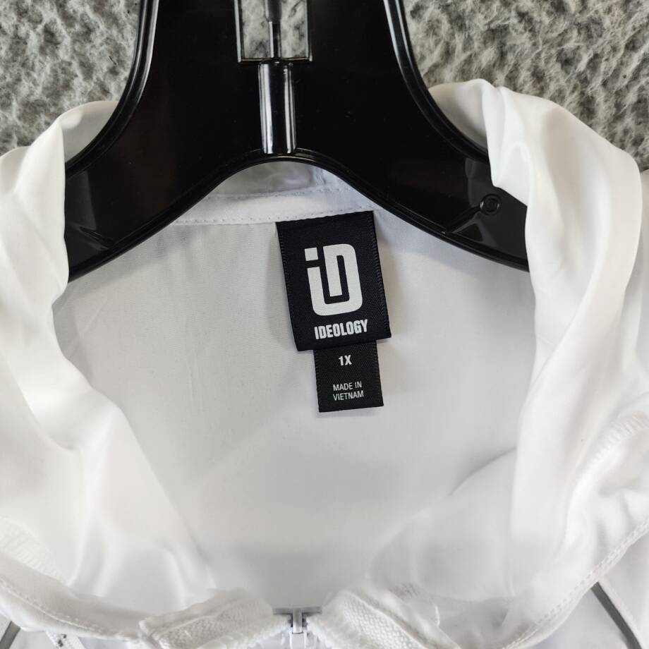 ID Ideology Plus Size Packable Zip-Front Hooded Jacket Women's 1X Bright White