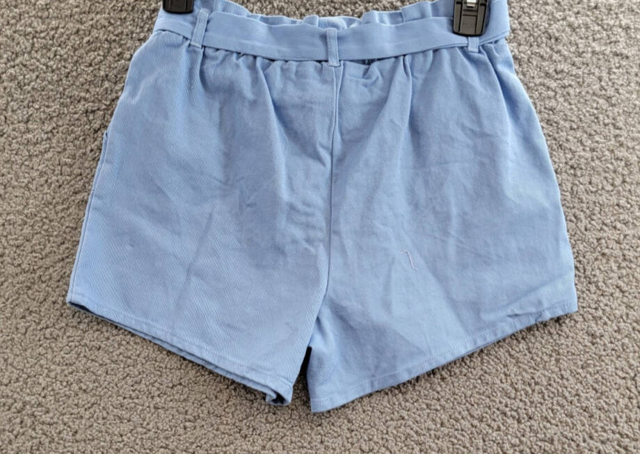 Grayson Threads Kids The Label Tie-Belt Twill Shorts Big Girls XL 16 Blue PullOn