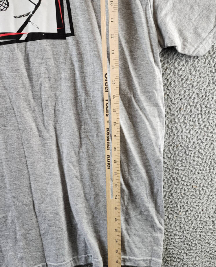 Reebok B-Ball Hoop Graphic T-Shirt Men's L Grey Heather Crewneck Short Sleeves~