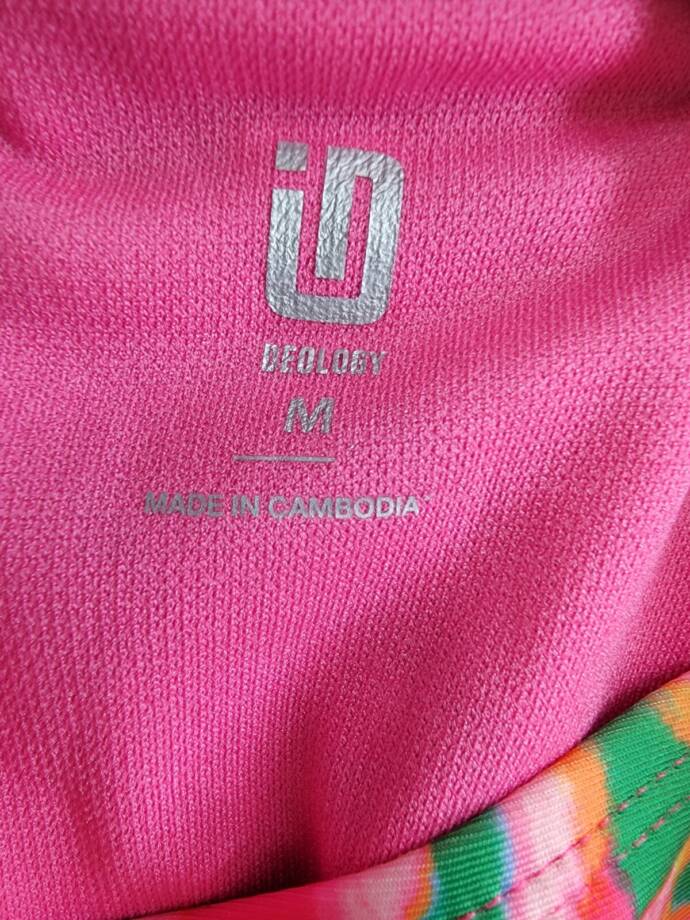 ID Ideology Blurred Floral One-Piece Swimsuit Big Girls M Cerise Pink Round Neck
