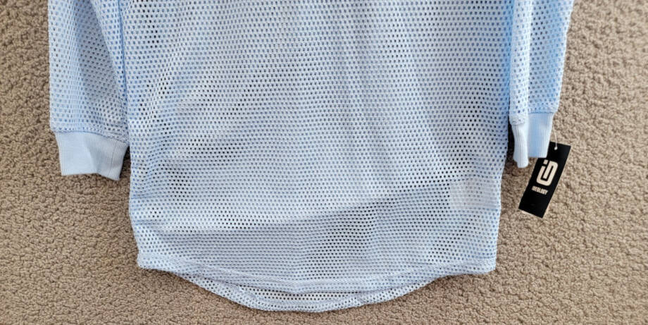 ID Ideology Mesh Long-Sleeve Hooded Cover-Up Big Girls M Skysail Blue Pullover