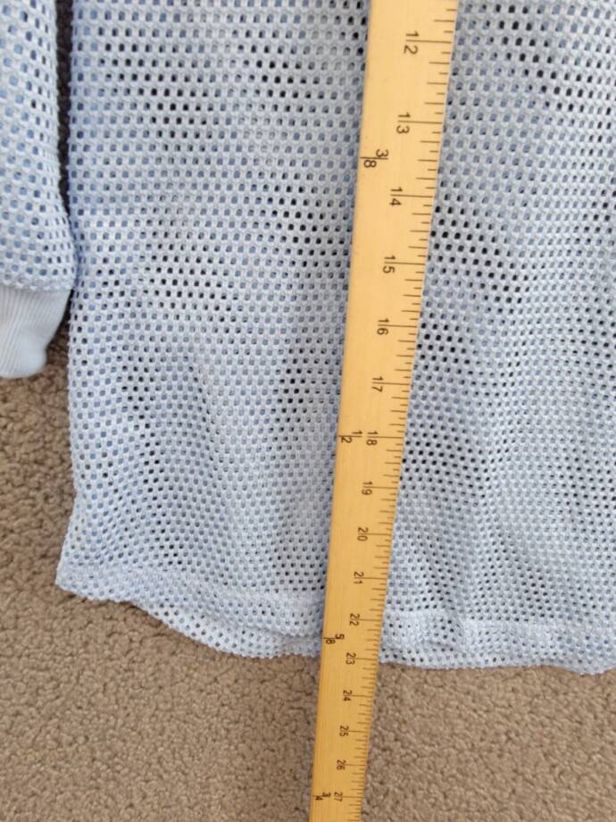ID Ideology Mesh Long-Sleeve Hooded Cover-Up Big Girls 6X Skysail Blue Pullover
