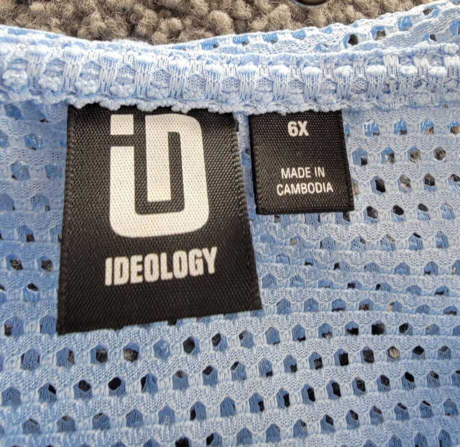 ID Ideology Mesh Long-Sleeve Hooded Cover-Up Big Girls 6X Skysail Blue Pullover