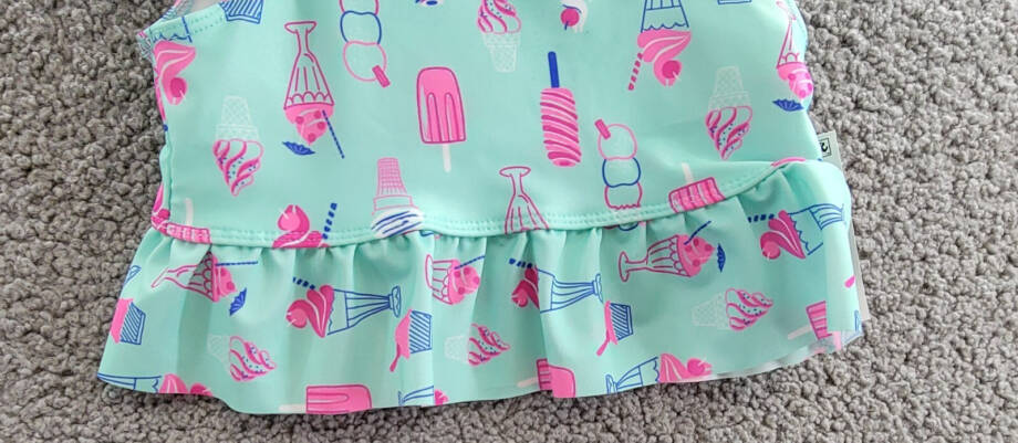 Epic Threads Ice Cream-Print Tankini Swimsuit Little Girls 6 Refreshing Teal