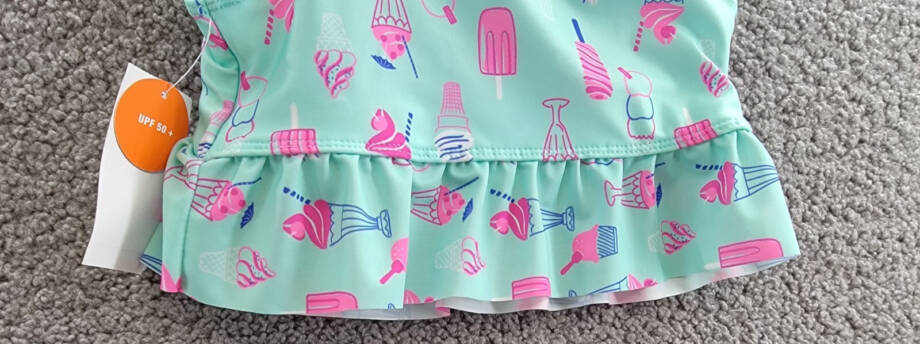 Epic Threads Ice Cream-Print Tankini Swimsuit Little Girls 6 Refreshing Teal