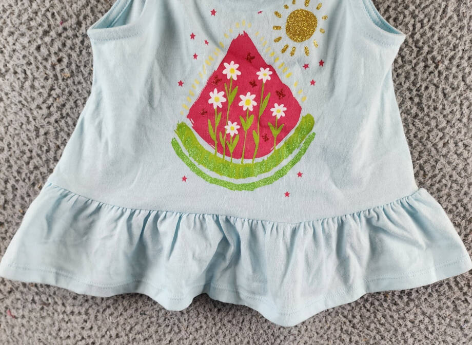 Kids Headquarters Flounce-Hem Tank Little Girls' 4 Light Blue Straight Neckline