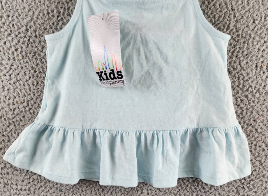 Kids Headquarters Flounce-Hem Tank Little Girls' 4 Light Blue Straight Neckline