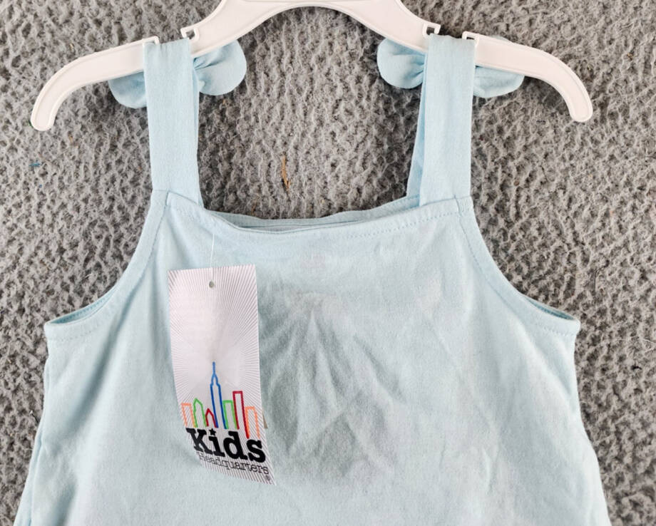 Kids Headquarters Flounce-Hem Tank Little Girls' 4 Light Blue Straight Neckline