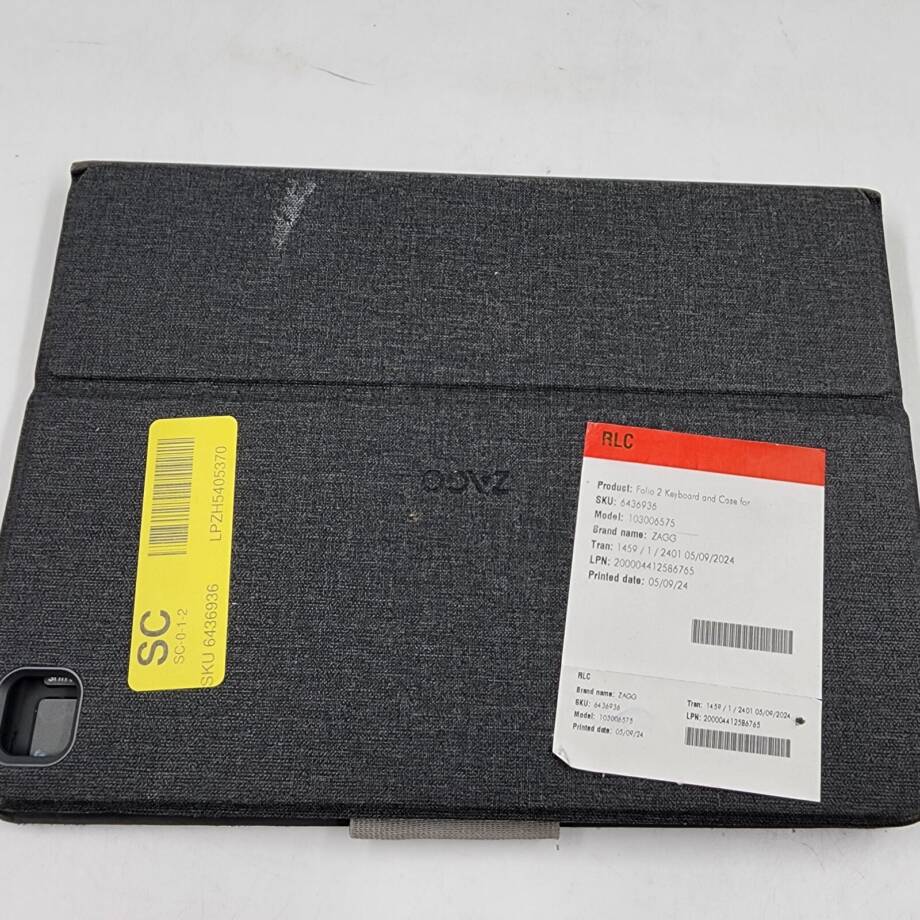 ZAGG - Messenger Folio 2 Keyboard & Case for Apple iPad 10.2" - Charcoal