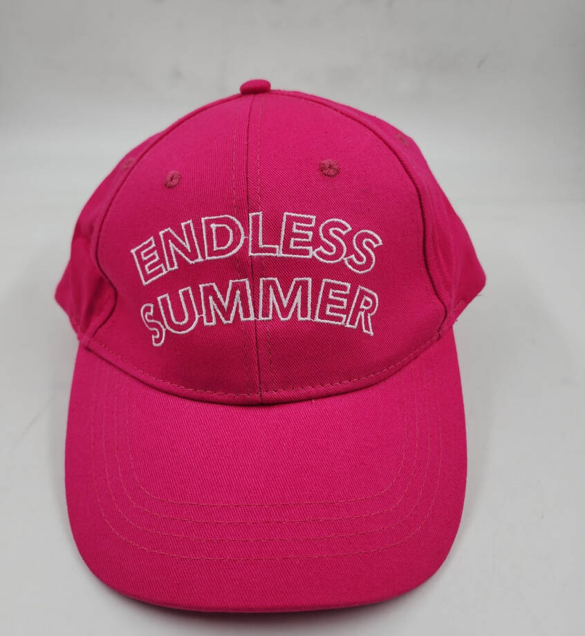 On 34th Conversational Baseball Cap Women's One Size Fuchsia Embroidered