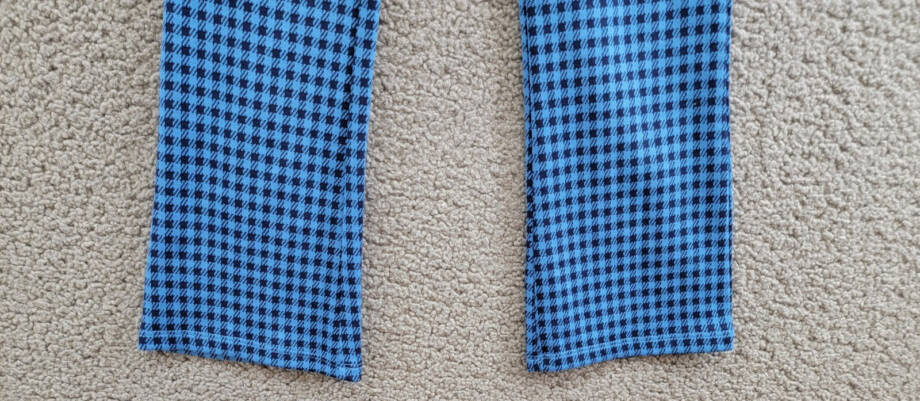 Epic Threads Check Flared Ponte Pants Girls XS 5/6 Campanula Blue Elastic Waist
