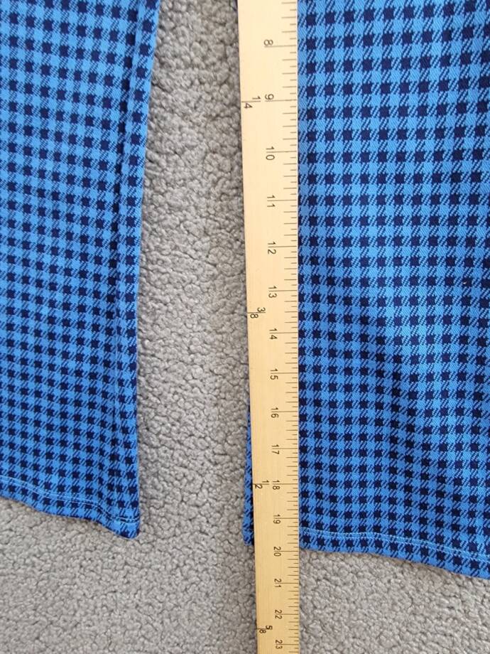 Epic Threads Check Flared Ponte Pants Girls XS 5/6 Campanula Blue Elastic Waist