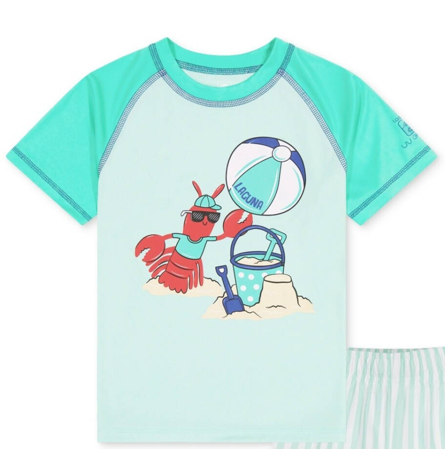 Laguna Cabana Printed Top Little Boys 7 Yucca Crew Neck Short Sleeve Pullover