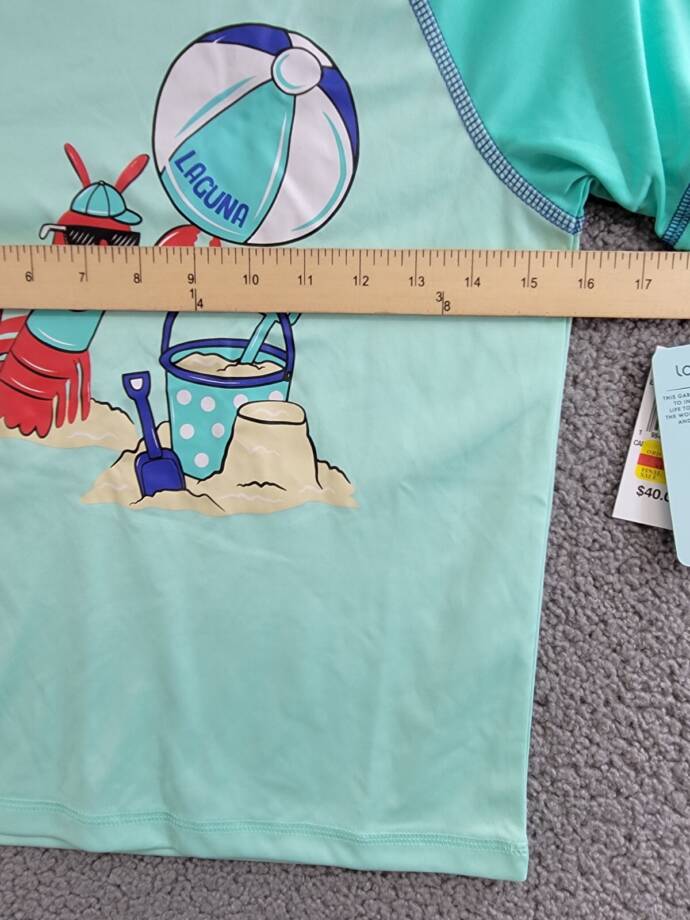 Laguna Cabana Printed Top Little Boys 7 Yucca Crew Neck Short Sleeve Pullover