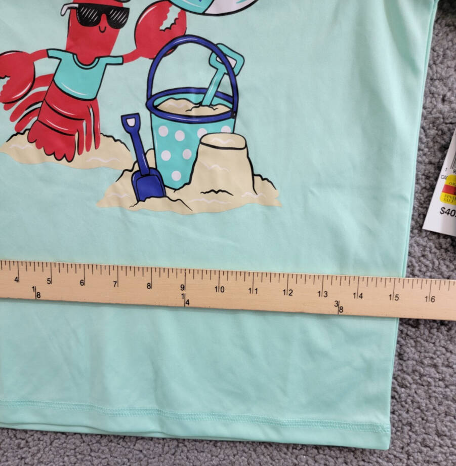 Laguna Cabana Printed Top Little Boys 7 Yucca Crew Neck Short Sleeve Pullover