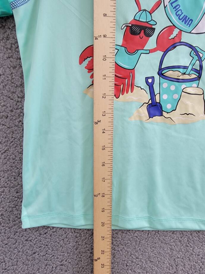 Laguna Cabana Printed Top Little Boys 7 Yucca Crew Neck Short Sleeve Pullover