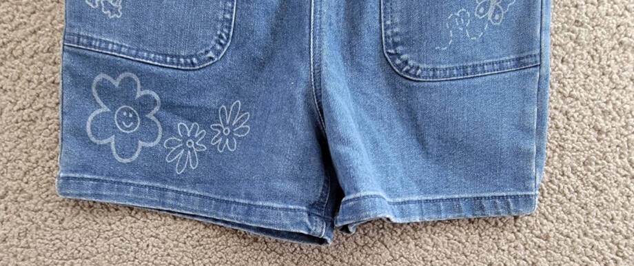 Epic Threads Scribble Paperbag Shorts Big Girls L Sketch Wash Elastic Waist