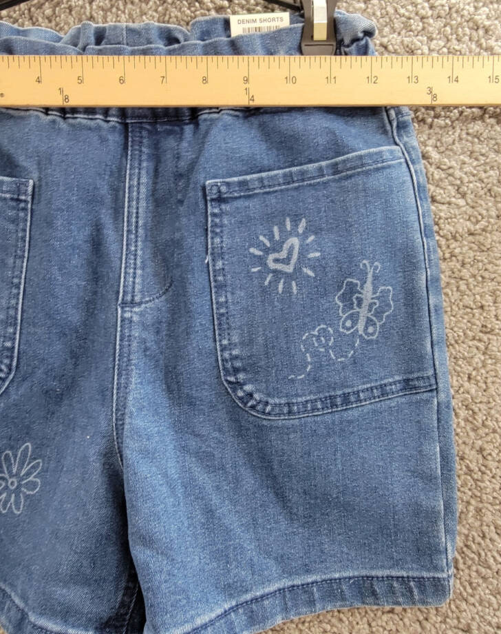 Epic Threads Scribble Paperbag Shorts Big Girls L Sketch Wash Elastic Waist