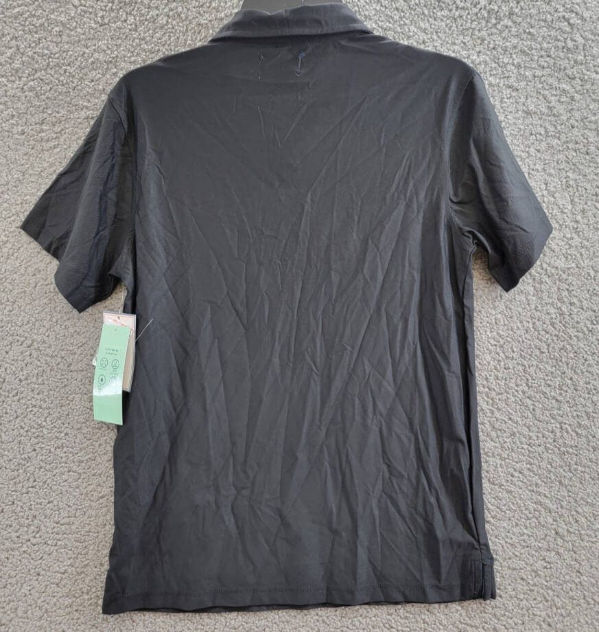 Univibe Walt Performance Polo Big Boys XL Black Short Sleeve Button Closure
