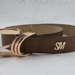 Steve Madden Multi D-Ring Keeper Belt with Gold Hardware Women's XL Brown