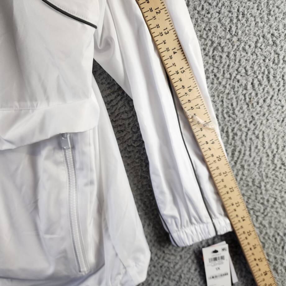 ID Ideology Plus Size Packable Zip-Front Hooded Jacket Women's 1X Bright White
