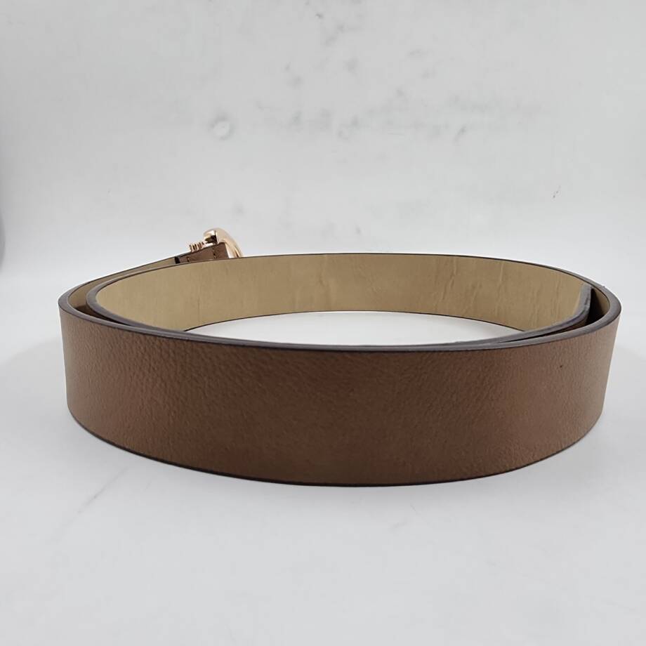 Steve Madden Multi D-Ring Keeper Belt with Gold Hardware Women's XL Brown