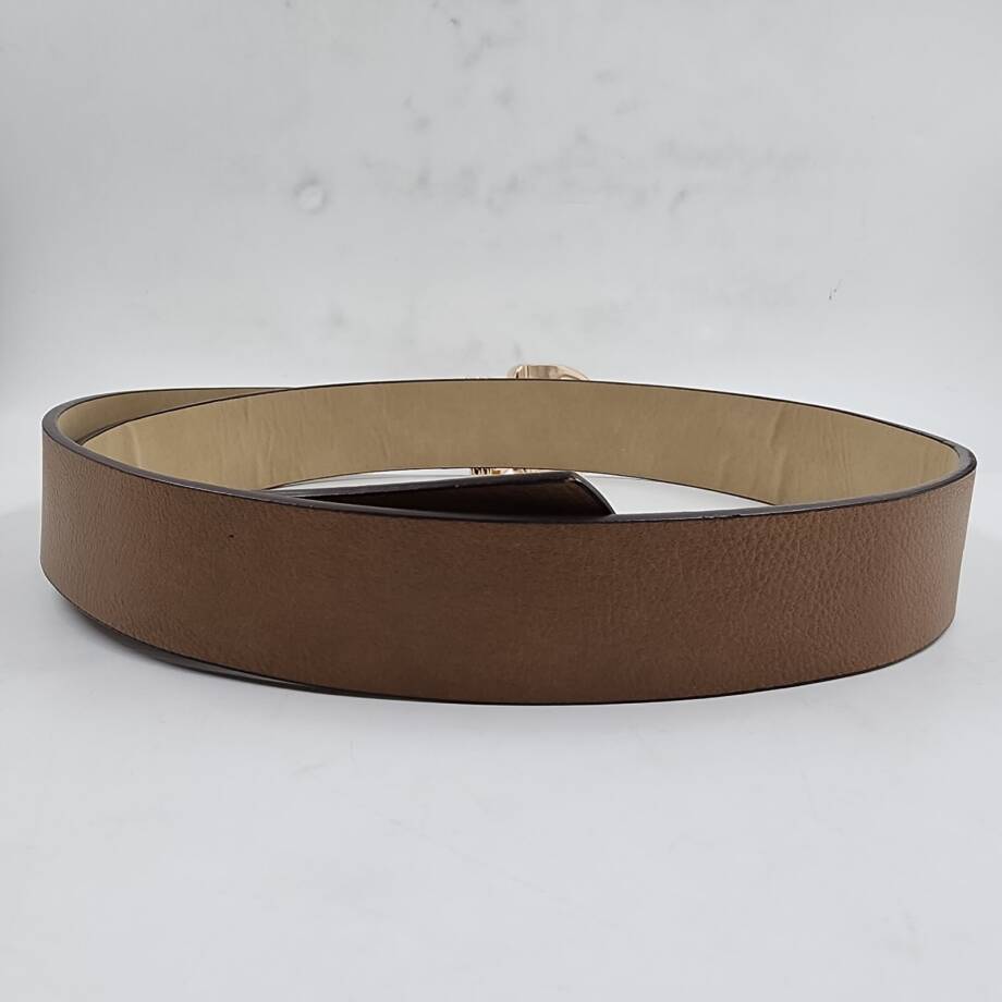 Steve Madden Multi D-Ring Keeper Belt with Gold Hardware Women's XL Brown