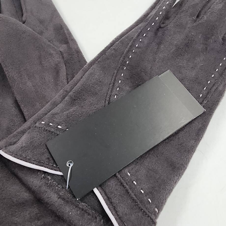 Marcus Adler Stitched Accent Faux Suede Touchscreen Glove Women's Gray