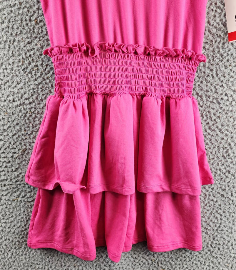 Epic Threads Solid Smocked Dress Big Girls S Pink Lightening Round Neck Pullover