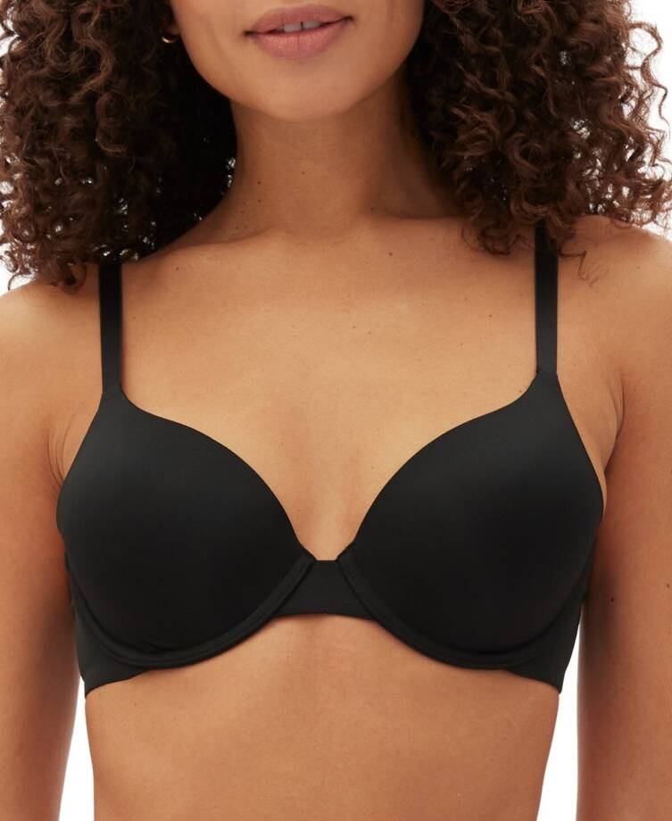 GAP GapBody Everyday Essentials T-Shirt Bra Women's 36D Black back Hook Closure