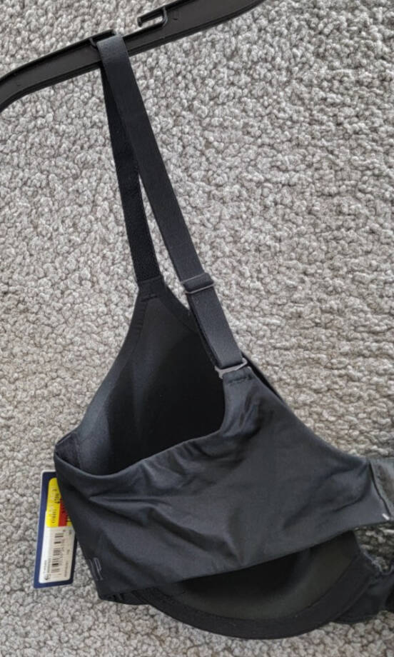 GAP GapBody Everyday Essentials T-Shirt Bra Women's 36D Black back Hook Closure