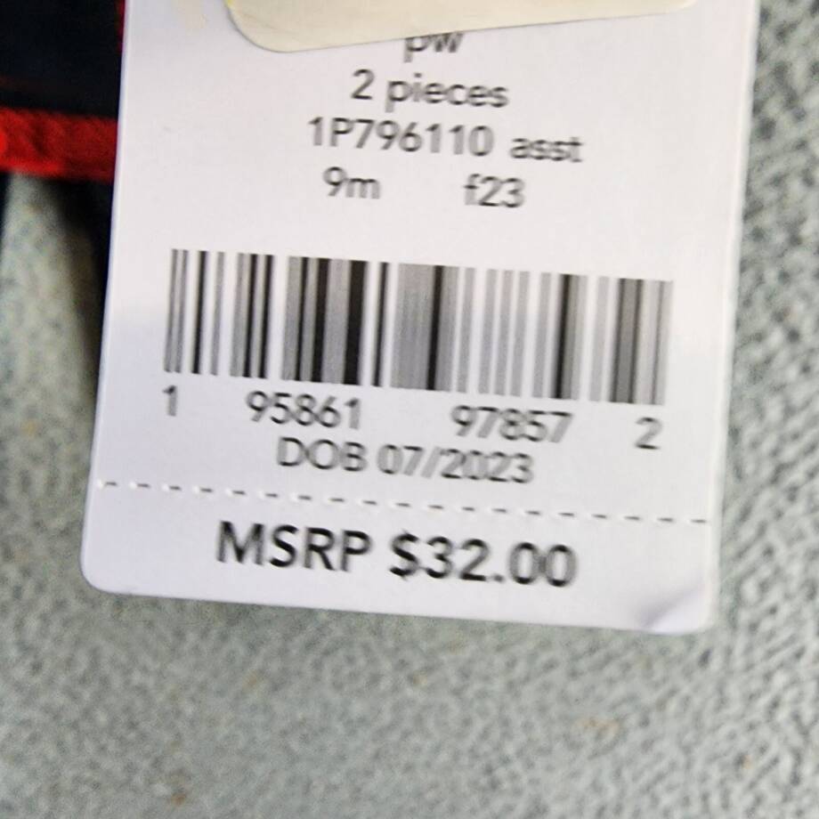 Carter's Buffalo-Check Fleece Jacket and Jogger Pants Set Baby Boys 9M Black/Red