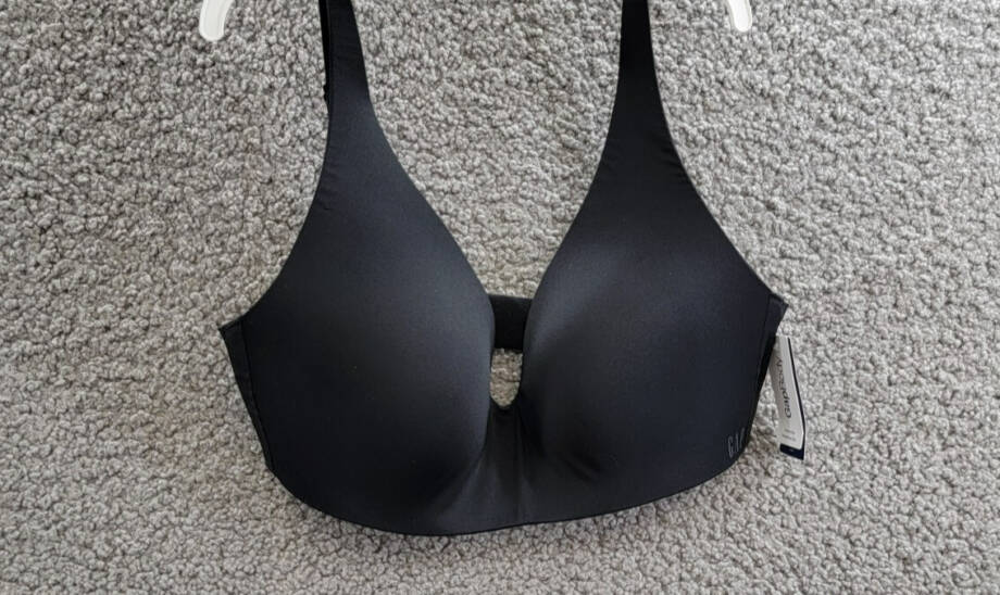 GAP GapBody Everyday Essentials Wireless Bra Women's 34B Black Hook & Eye Back