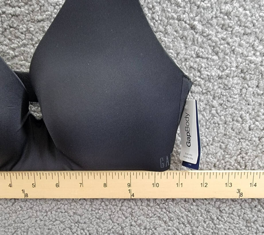 GAP GapBody Everyday Essentials Wireless Bra Women's 34B Black Hook & Eye Back