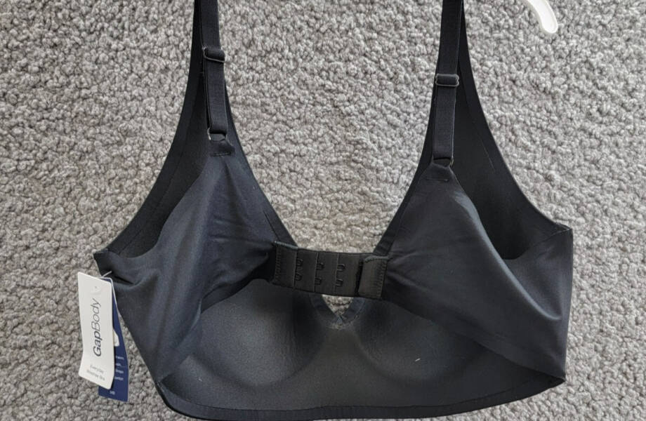 GAP GapBody Everyday Essentials Wireless Bra Women's 34B Black Hook & Eye Back