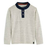 Joe's Jeans Frayed Henley Tee Boys XL 18-20 Oatmeal Heather Long Sleeve Pullover