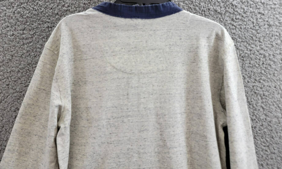 Joe's Jeans Frayed Henley Tee Boys XL 18-20 Oatmeal Heather Long Sleeve Pullover