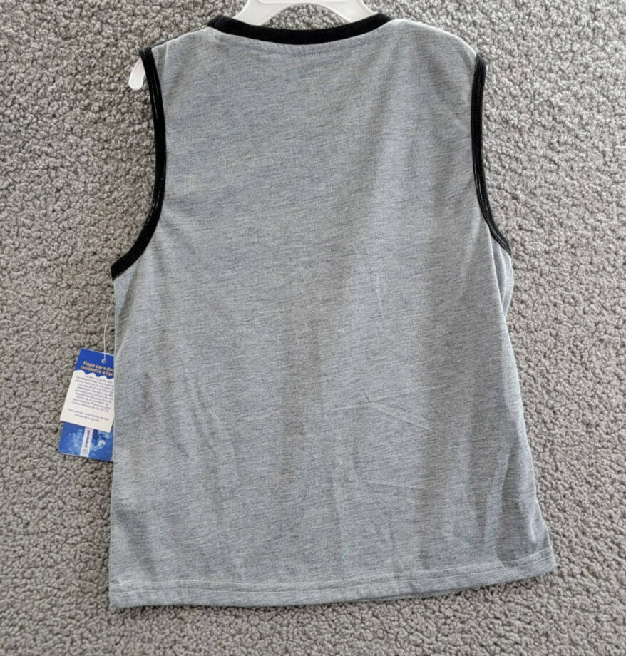 Max & Olivia NASA Graphic Muscle Tank Top Boys' S (6-7) Gray/Black Crew Neck