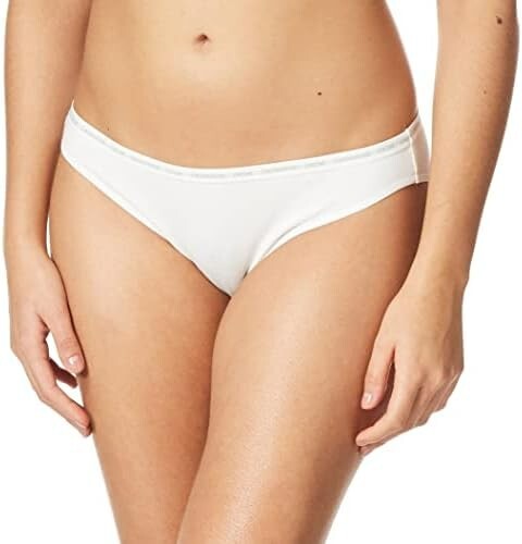 Calvin Klein CK One Singles Thong Underwear Women's XL White Elastic Waist Logo