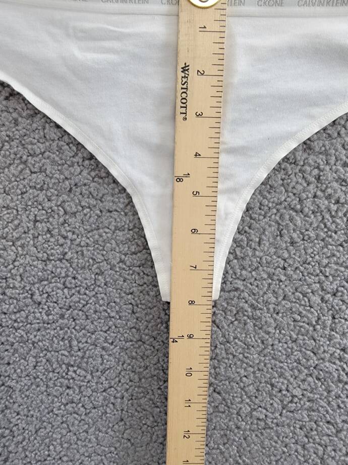 Calvin Klein CK One Singles Thong Underwear Women's XL White Elastic Waist Logo