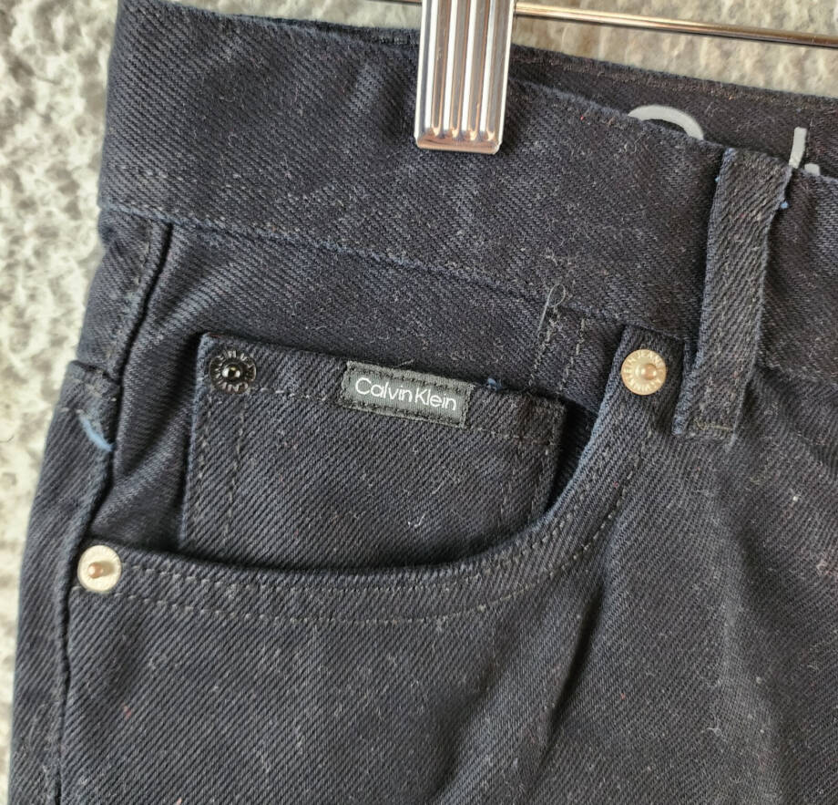 Calvin Klein Loose Fit Denim Shorts Boys 18 Black Belt Loops Button Zip Closure~