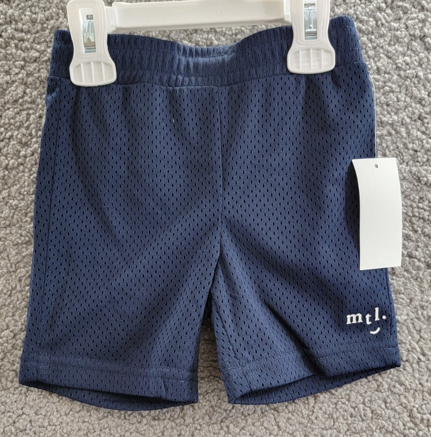 Miles the Label Mesh Shorts Toddler Boys' 2Y Navy Elastic Drawstring Waistband