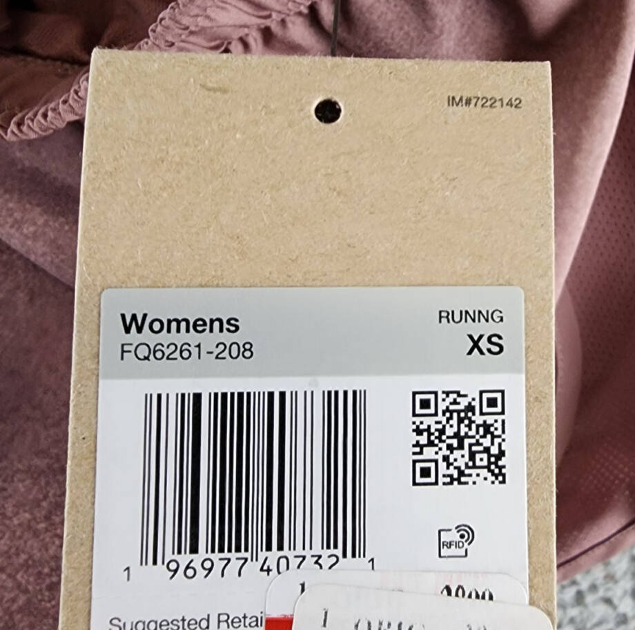 Nike Tempo Running Shorts Women's XS Smokey Mauve Drawstring Waistband Pull On~