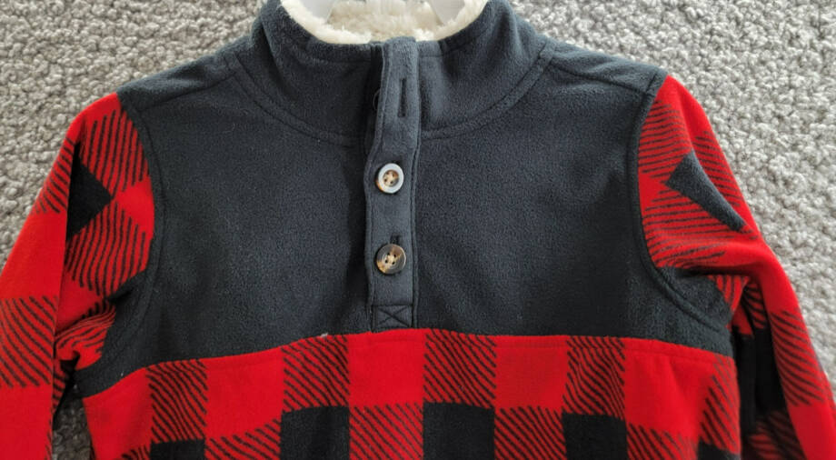 Carter's Buffalo-Check Fleece Jacket & Jogger Pants Set Baby Boys 24M Red/Black