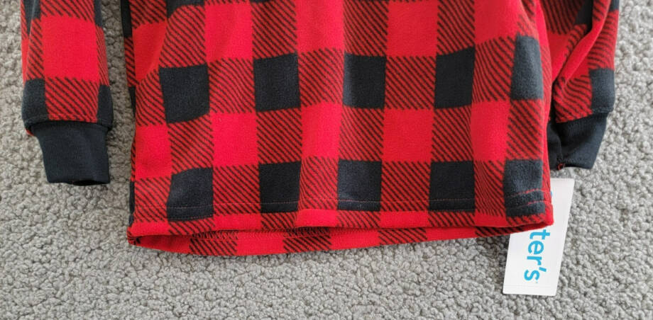 Carter's Buffalo-Check Fleece Jacket & Jogger Pants Set Baby Boys 24M Red/Black