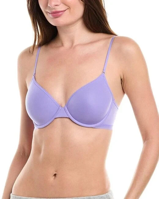On Gossamer Next to Nothing Micro T-Shirt Underwire Bra Women's 32C Daybreak